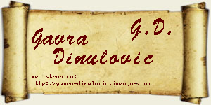 Gavra Dinulović vizit kartica